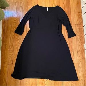Wrap Top Black Dress